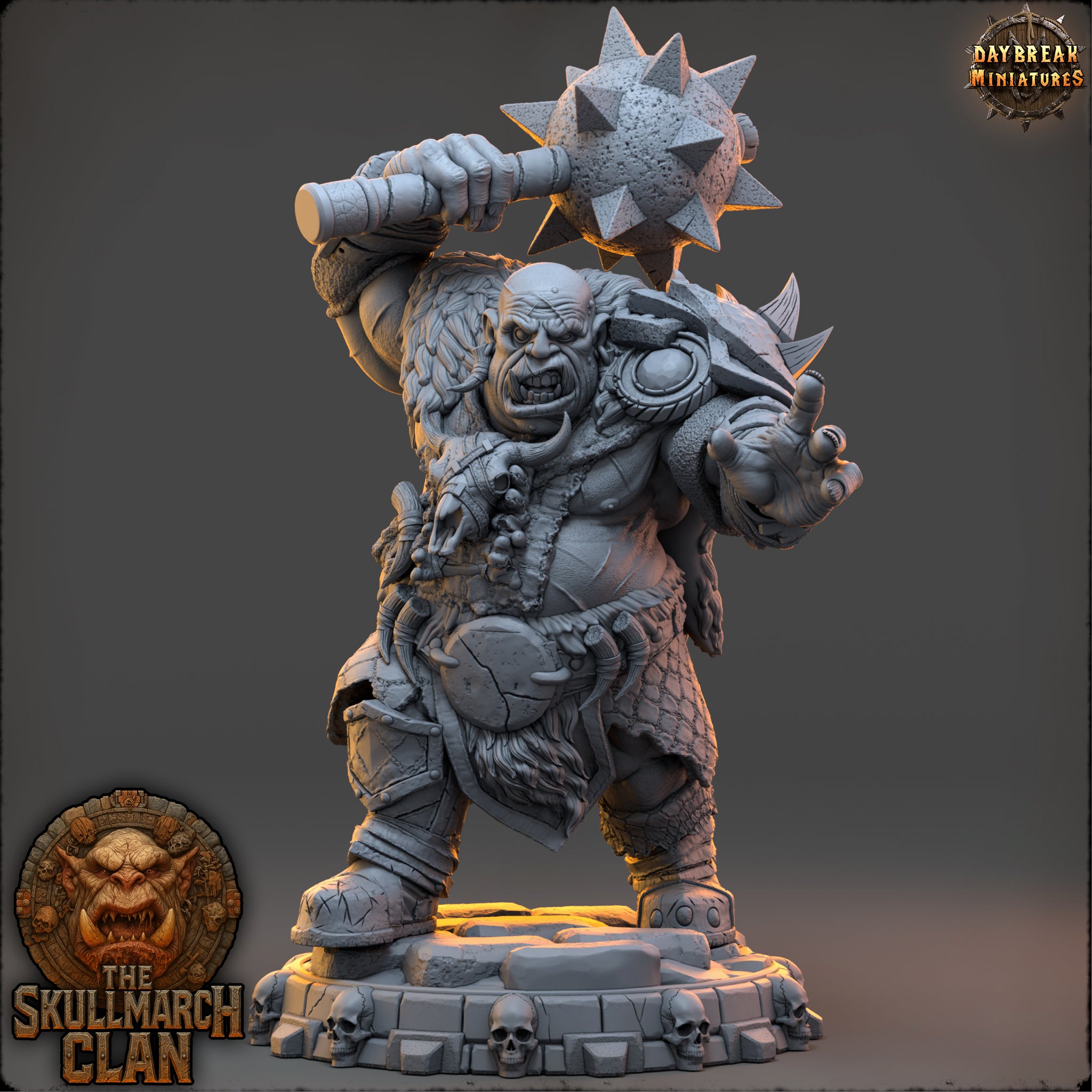 Marnok Cursebearer | Daybreak Miniatures | The Skullmarch Clan | RESIN| Fantasy | Horror| Wargaming | RPG | DnD | Gaming Miniature | Ogre