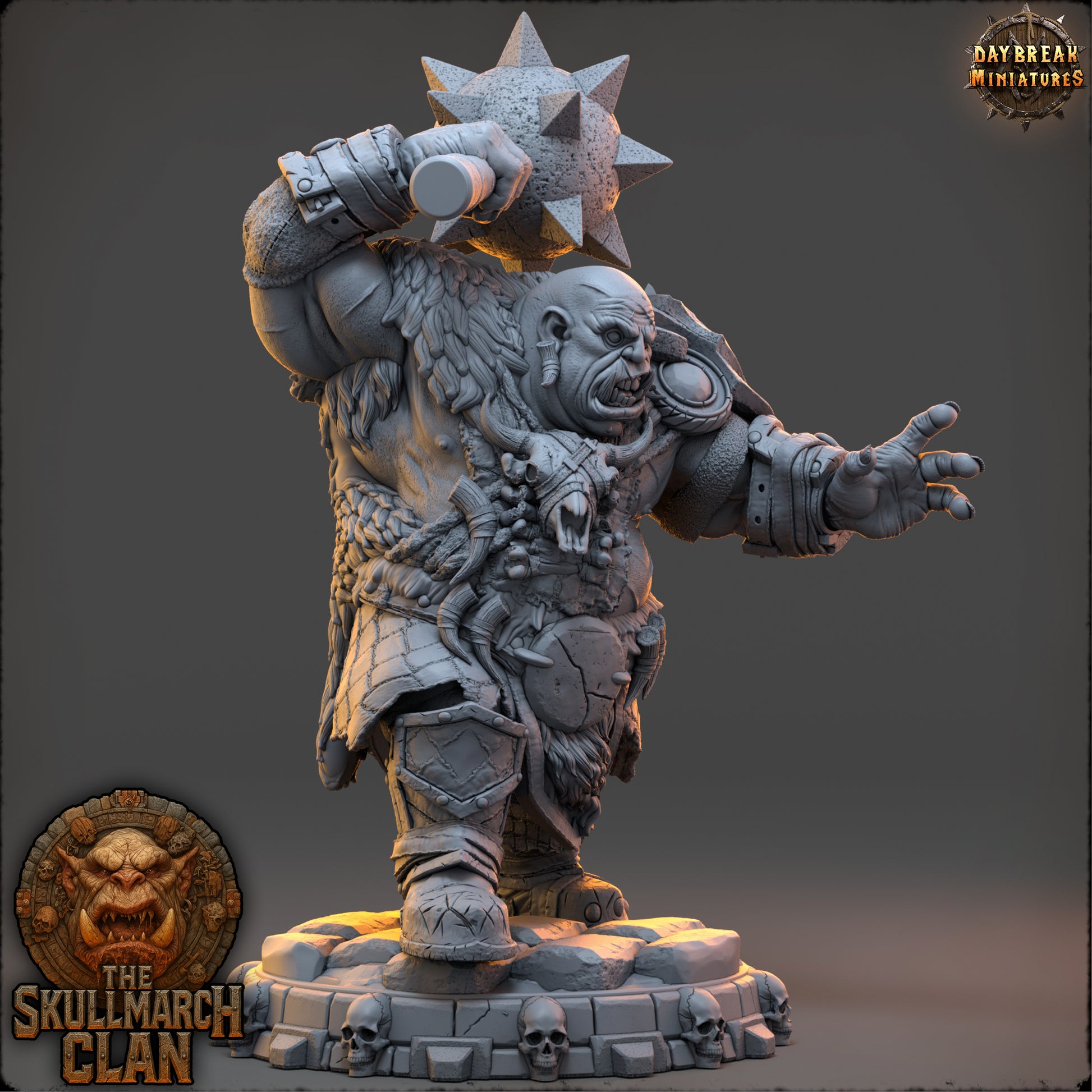 Marnok Cursebearer | Daybreak Miniatures | The Skullmarch Clan | RESIN| Fantasy | Horror| Wargaming | RPG | DnD | Gaming Miniature | Ogre