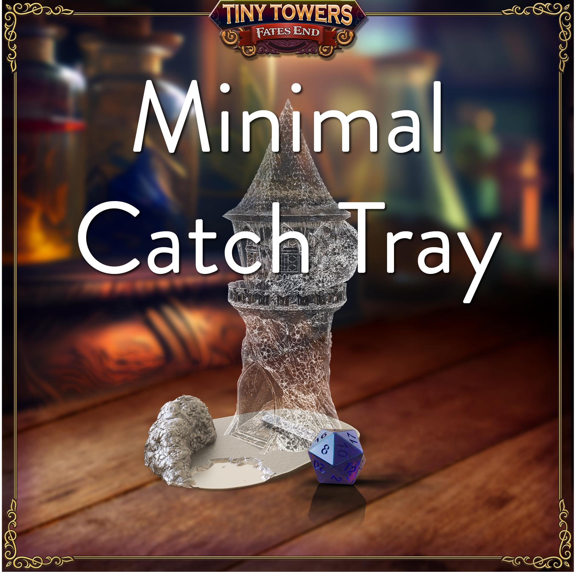 Fey Villa Mini Dice Tower | Fates End | 3D Printed PLA | Fantasy | DnD | RPG | Tabletop | Roleplay Gaming Miniatures | Terrain