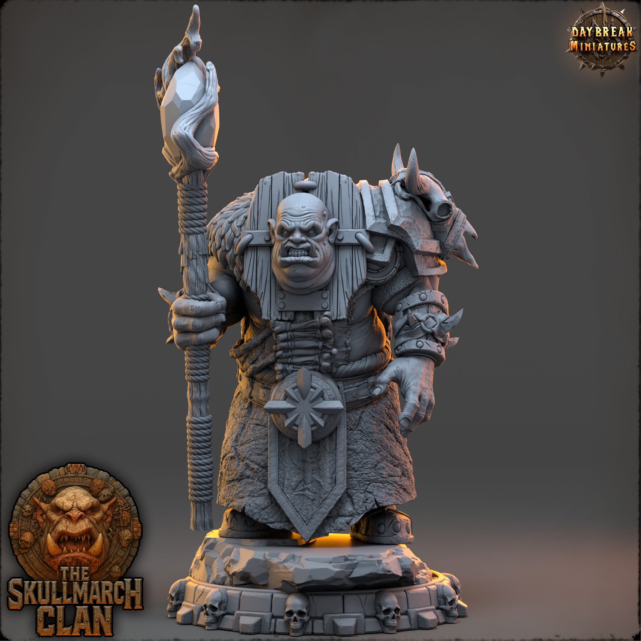 Molgar Ashvoice | Daybreak Miniatures | The Skullmarch Clan | RESIN| Fantasy | Horror| Wargaming | RPG | DnD | Gaming Miniature | Ogre