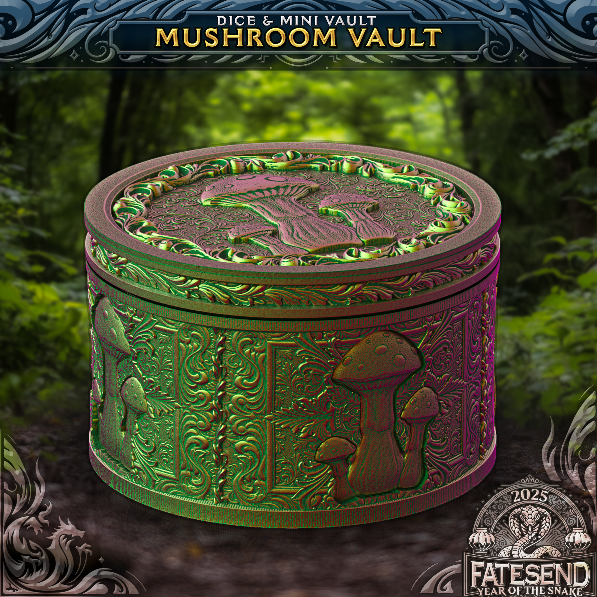 Mushroom Tankard - Can Holder Dice Tower and Dice Vault | Fates End | Roleplay Games | Gamer Gift | Tabletop Dice Roller