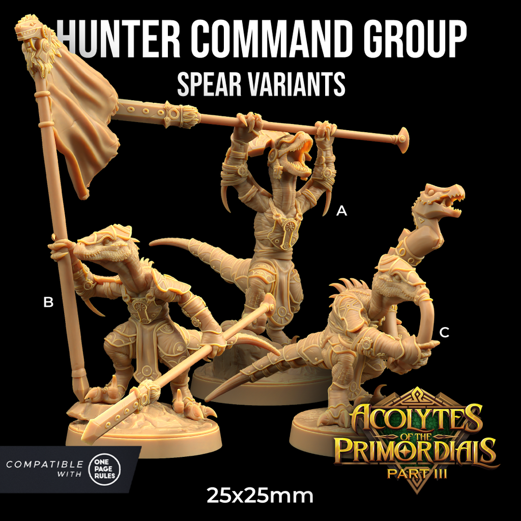Hunters Command Group | Dragon Trappers Lodge | Acolytes of The Primordials Pt 3 Army | RESIN | Fantasy | DnD | Tabletop | Character Model