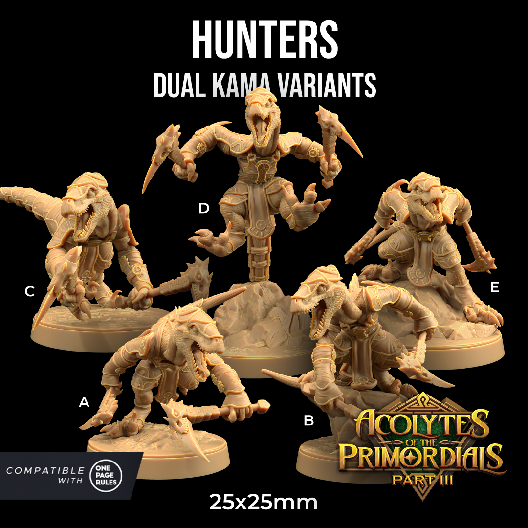Hunters | Dragon Trappers Lodge | Acolytes of The Primordials Pt 3 Army | RESIN | Fantasy | DnD | Tabletop | Character Model