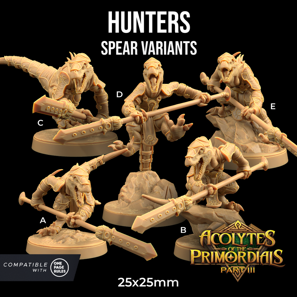 Hunters | Dragon Trappers Lodge | Acolytes of The Primordials Pt 3 Army | RESIN | Fantasy | DnD | Tabletop | Character Model