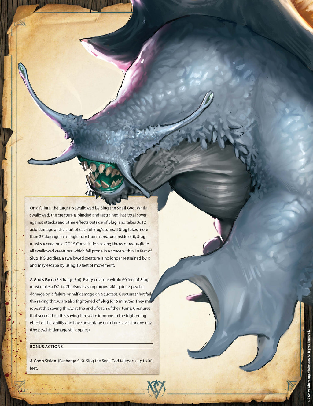 Slug, The Snail God | Witchsong | Flail snail | Fantasy | DnD | RPG | Tabletop | Gaming | Miniatures | Snail Monster | BBEG