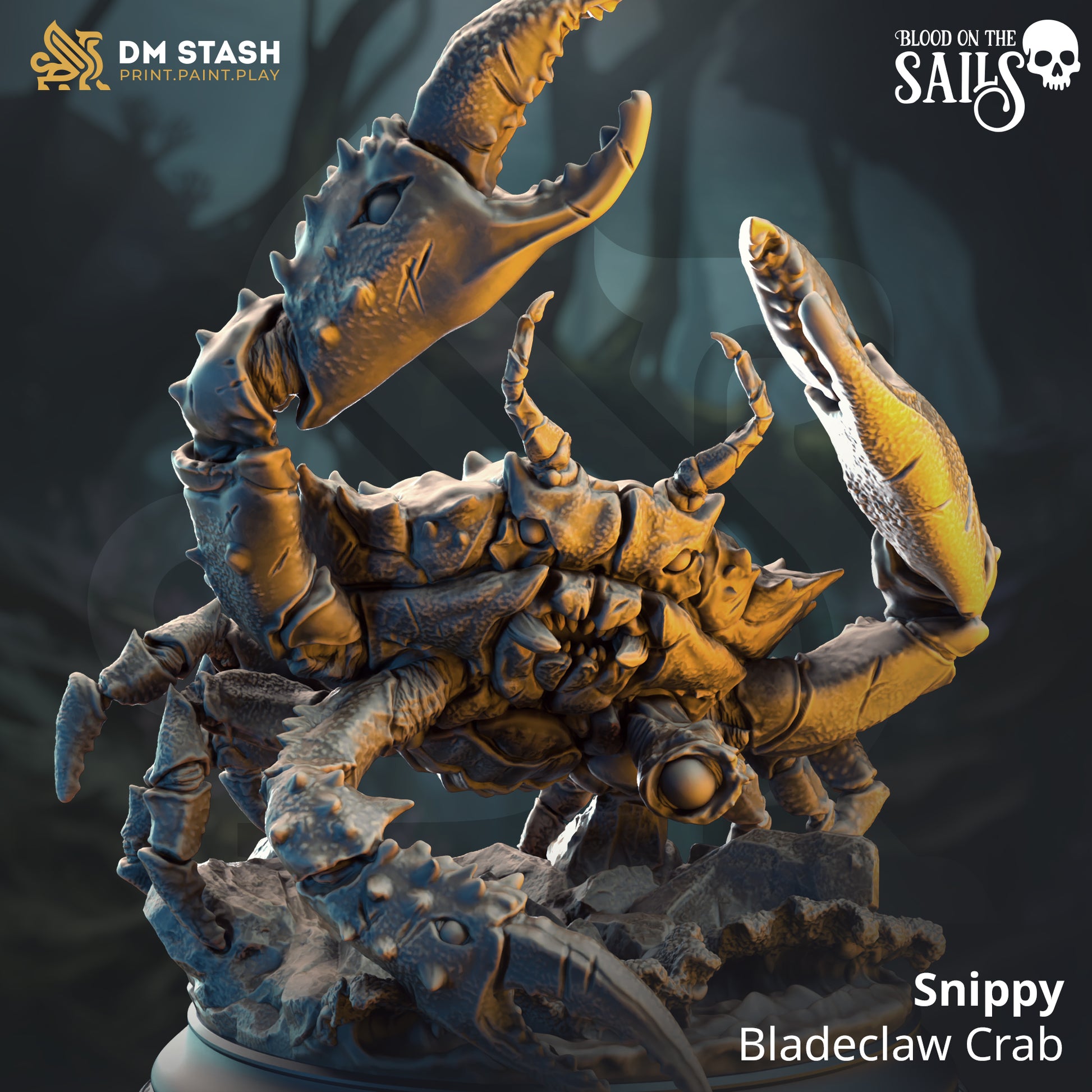 Snippy - Bladeclaw Crab | DM Stash | Blood on the Sails | Fantasy | DnD | RPG | Tabletop | Gaming | Miniatures | Dukes Executioner | Huge Creature