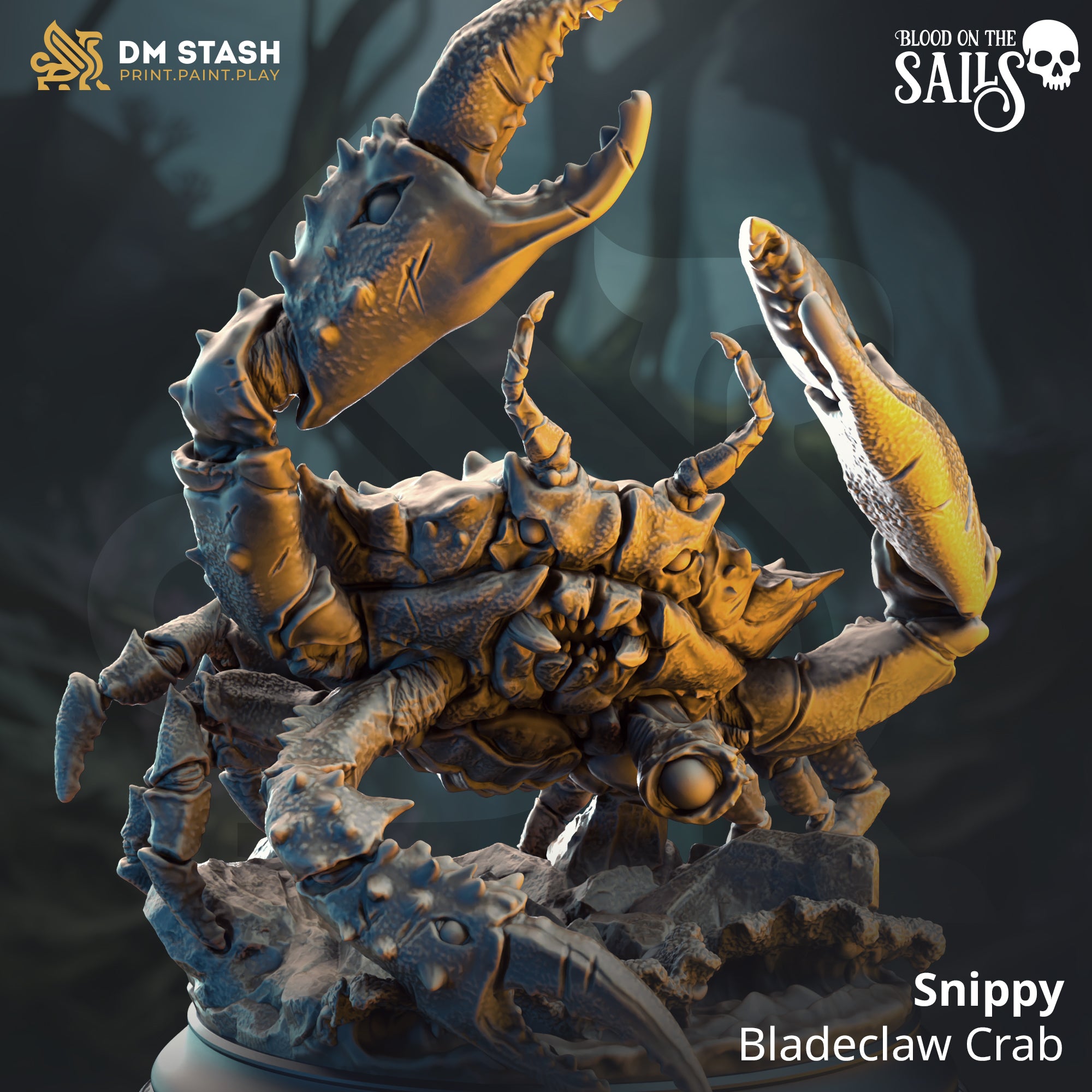 Snippy - Bladeclaw Crab | DM Stash | Blood on the Sails | Fantasy | DnD | RPG | Tabletop | Gaming | Miniatures | Dukes Executioner | Huge Creature