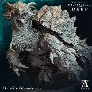 Brinefire Colossus | Archvillain Games | The Trench - Crustaceans of the Deep | RESIN | Fantasy | DnD | RPG | Tabletop | Miniature | BBEG