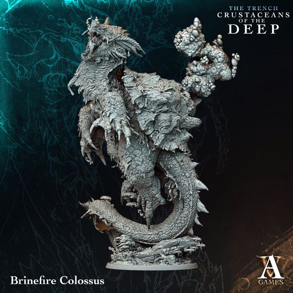 Brinefire Colossus | Archvillain Games | The Trench - Crustaceans of the Deep | RESIN | Fantasy | DnD | RPG | Tabletop | Miniature | BBEG