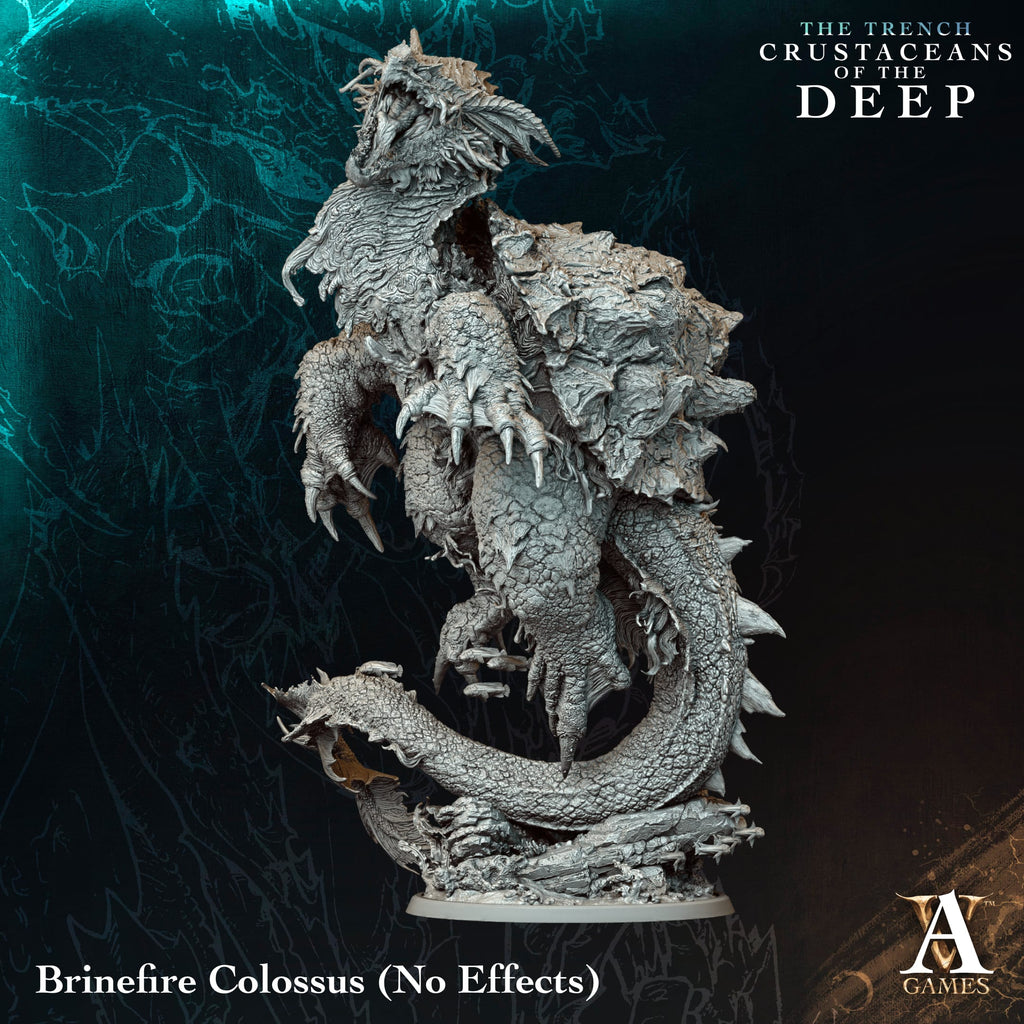 Brinefire Colossus | Archvillain Games | The Trench - Crustaceans of the Deep | RESIN | Fantasy | DnD | RPG | Tabletop | Miniature | BBEG