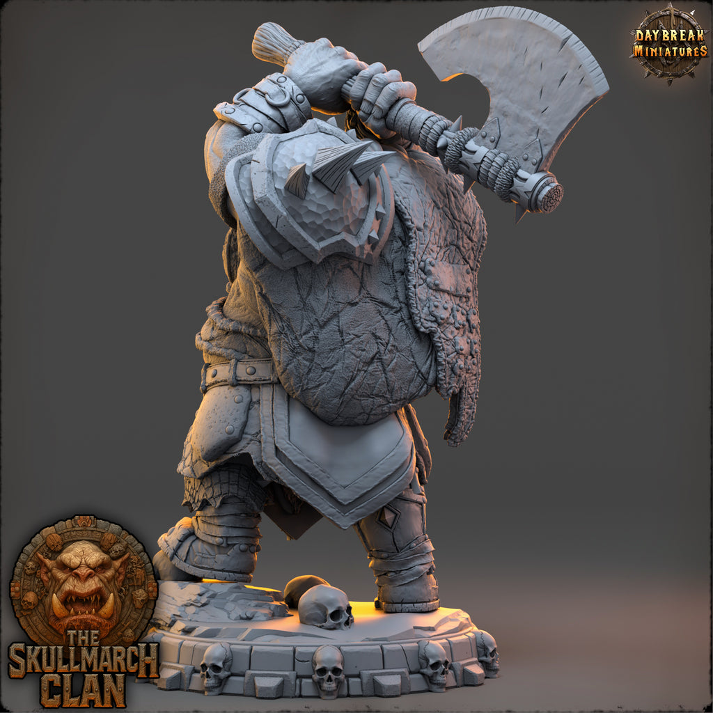 Tholgar Dawnsplitter | Daybreak Miniatures | The Skullmarch Clan | RESIN| Fantasy | Horror| Wargaming | RPG | DnD | Gaming Miniature | Ogre