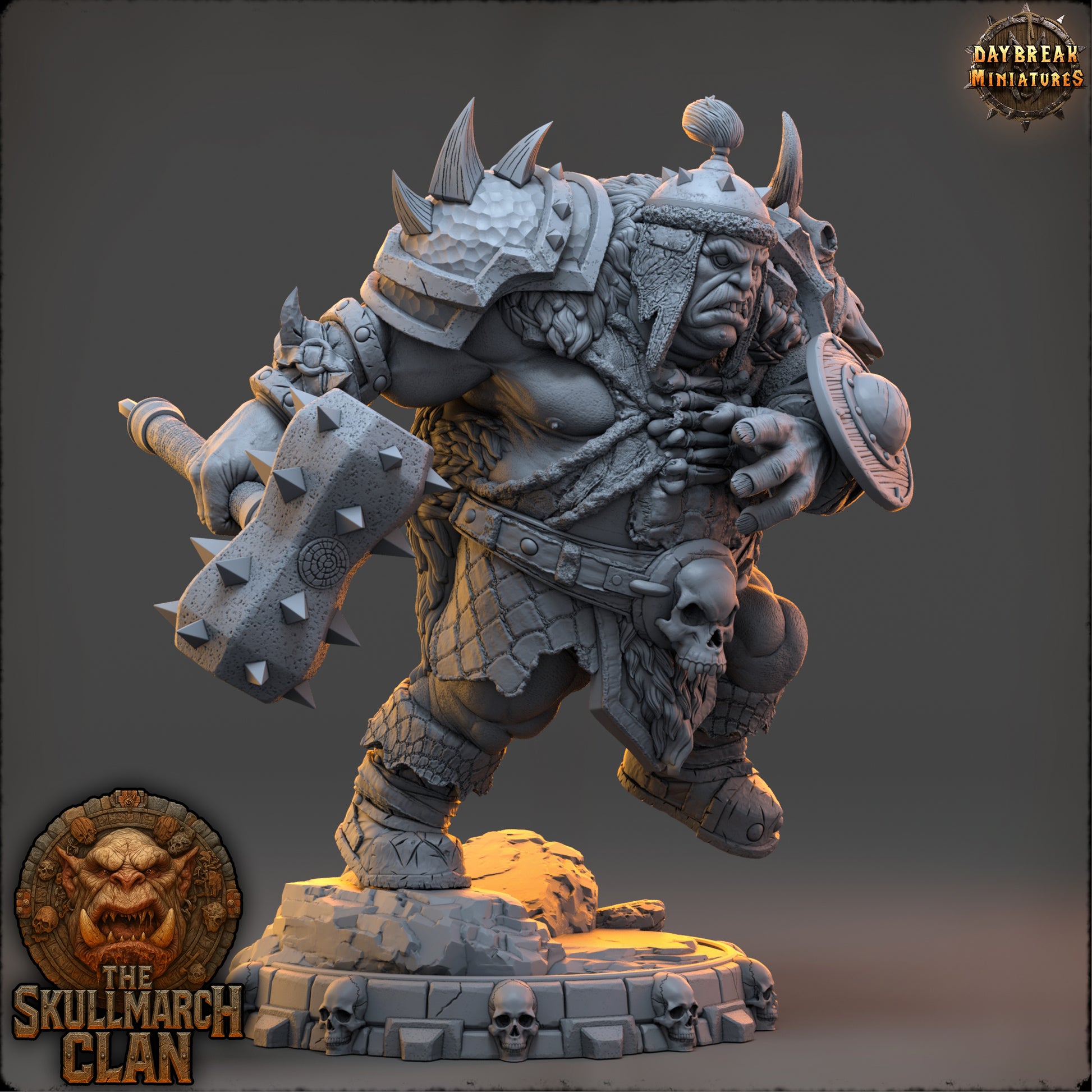 Ugmar Neverkneel | Daybreak Miniatures | The Skullmarch Clan | RESIN| Fantasy | Horror| Wargaming | RPG | DnD | Gaming Miniature | Ogre