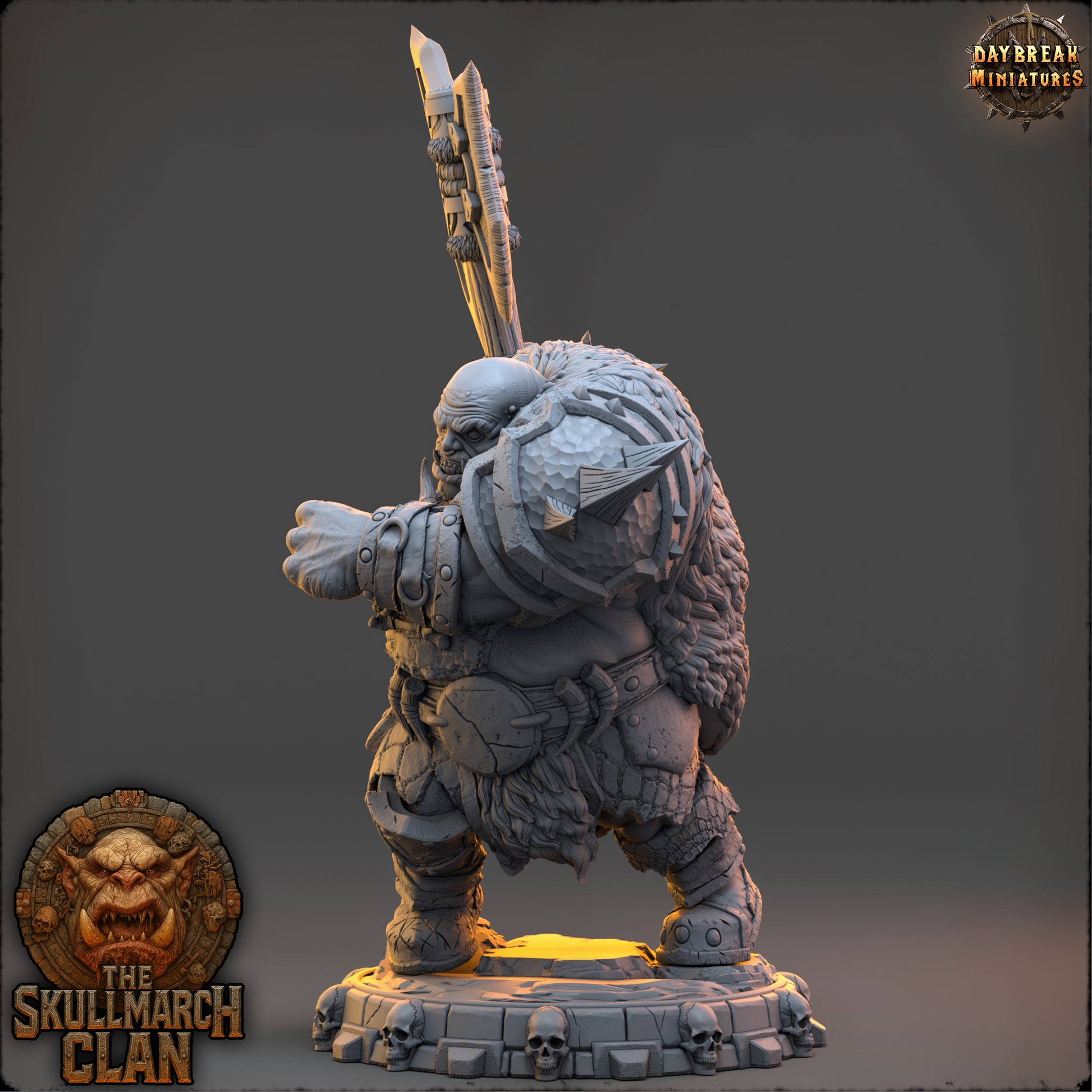 Urgan Lastfire | Daybreak Miniatures | The Skullmarch Clan | RESIN | Fantasy | Horror| Wargaming | RPG | DnD | Gaming Miniature | Ogre