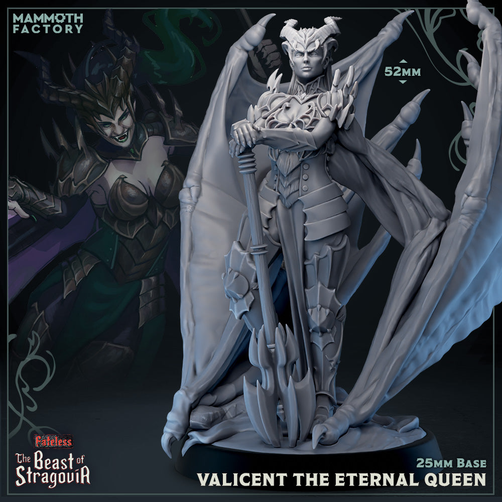 Valicent The Eternal Queen | Mammoth Factory | Beast of Stragovia | RESIN | Fantasy | DnD | RPG | Tabletop | Miniature | Character Model
