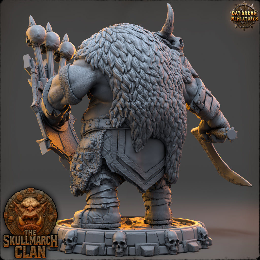 Vorguk Chaincutter | Daybreak Miniatures | The Skullmarch Clan | RESIN | Fantasy | Horror | Wargaming | RPG | DnD | Gaming Miniature | Ogre