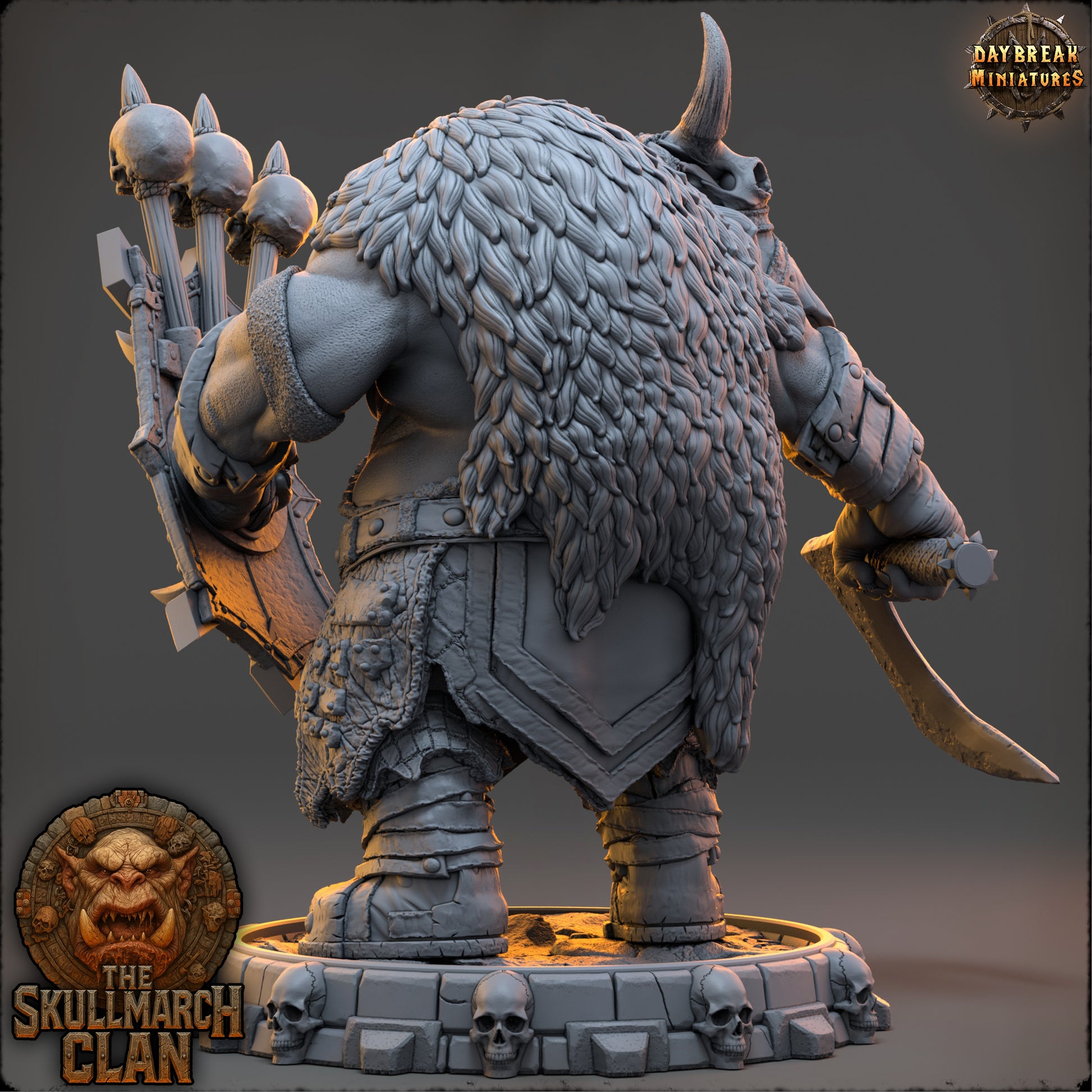 Vorguk Chaincutter | Daybreak Miniatures | The Skullmarch Clan | RESIN | Fantasy | Horror | Wargaming | RPG | DnD | Gaming Miniature | Ogre