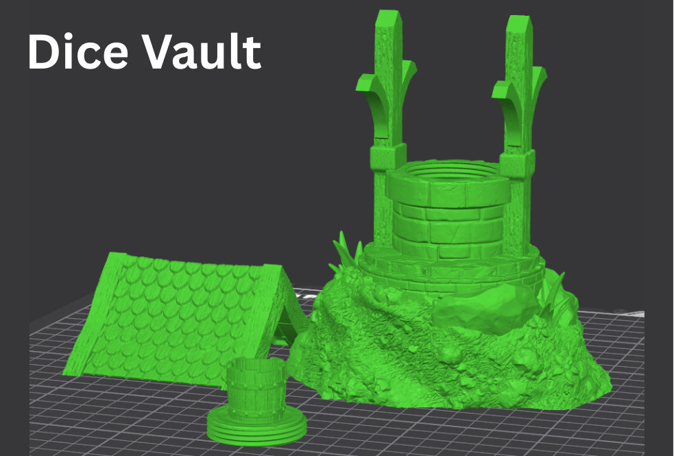 Magical Wishing Well Dice Tower or Vault | Fates End | Feymoon |  Fantasy | DnD | RPG | Tabletop Roleplaying Gaming Miniatures