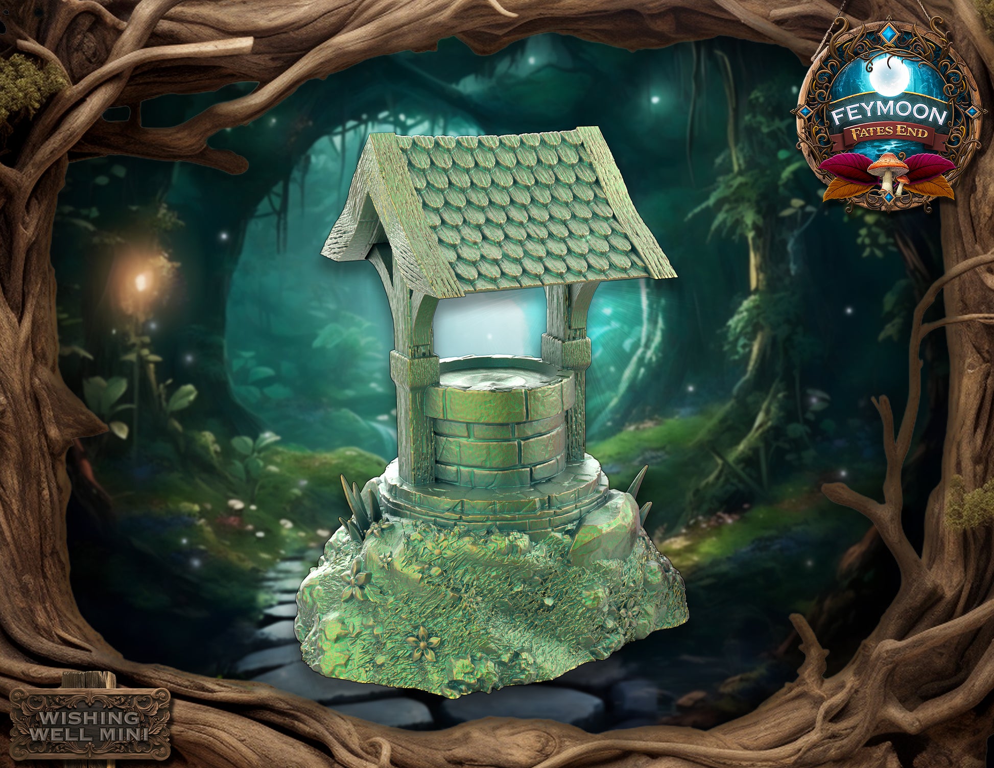 Magical Wishing Well Miniature | Fates End | Feymoon |  Fantasy | DnD | RPG | Tabletop | Roleplay Gaming Miniatures | Scatter Terrain