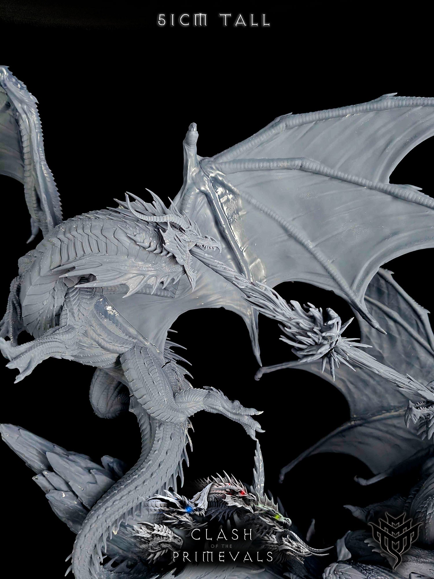 Elder Red Dragon vs Elder White Dragon Fight Diorama | Mini Monster Mayhem | Elder Dragons | RESIN | Fantasy | Horror | Wargaming | RPG | Gaming | Elder Dragon