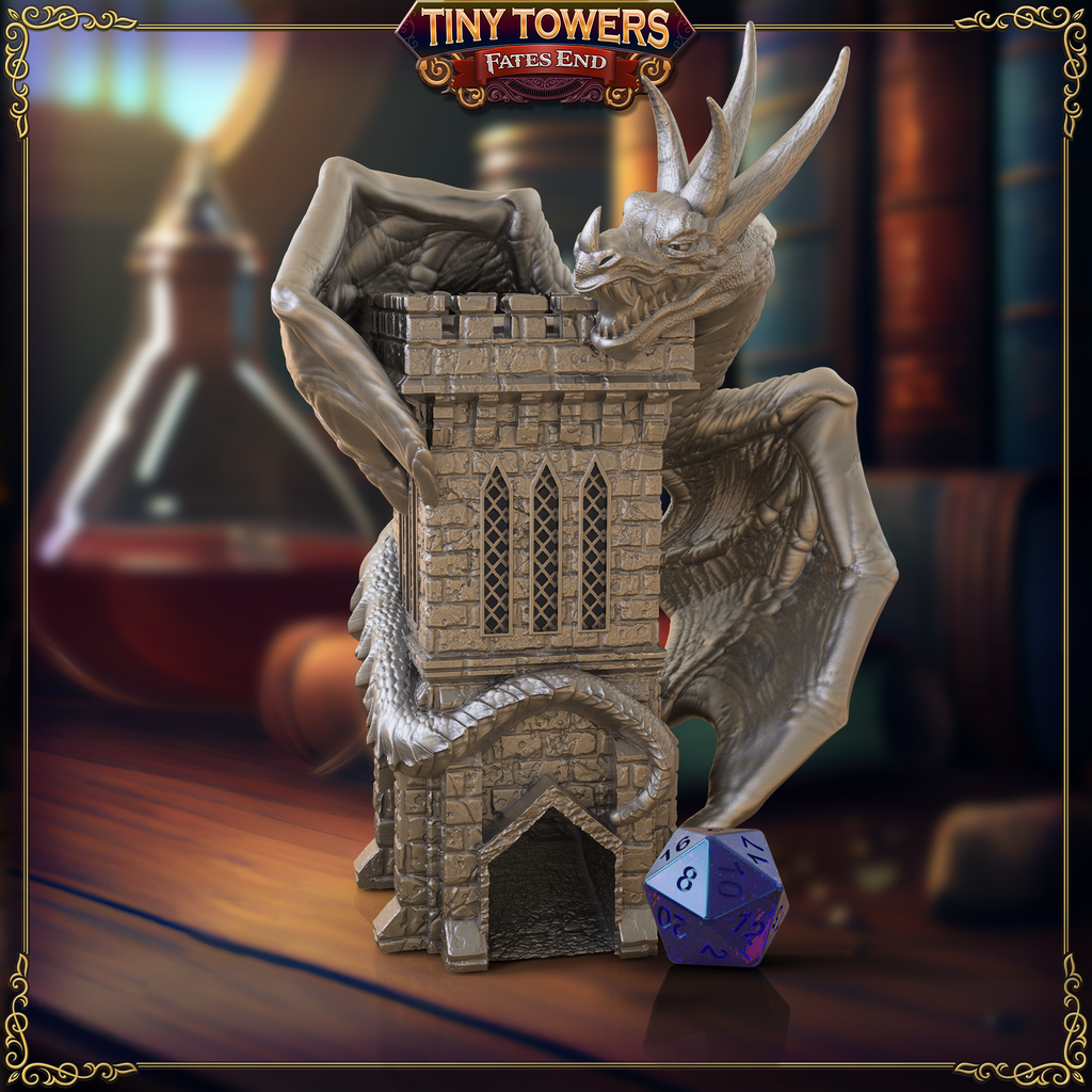 Wyvern Mini Dice Tower | Fates End | Fantasy | DnD | RPG | Roleplay Gaming Miniatures | Terrain