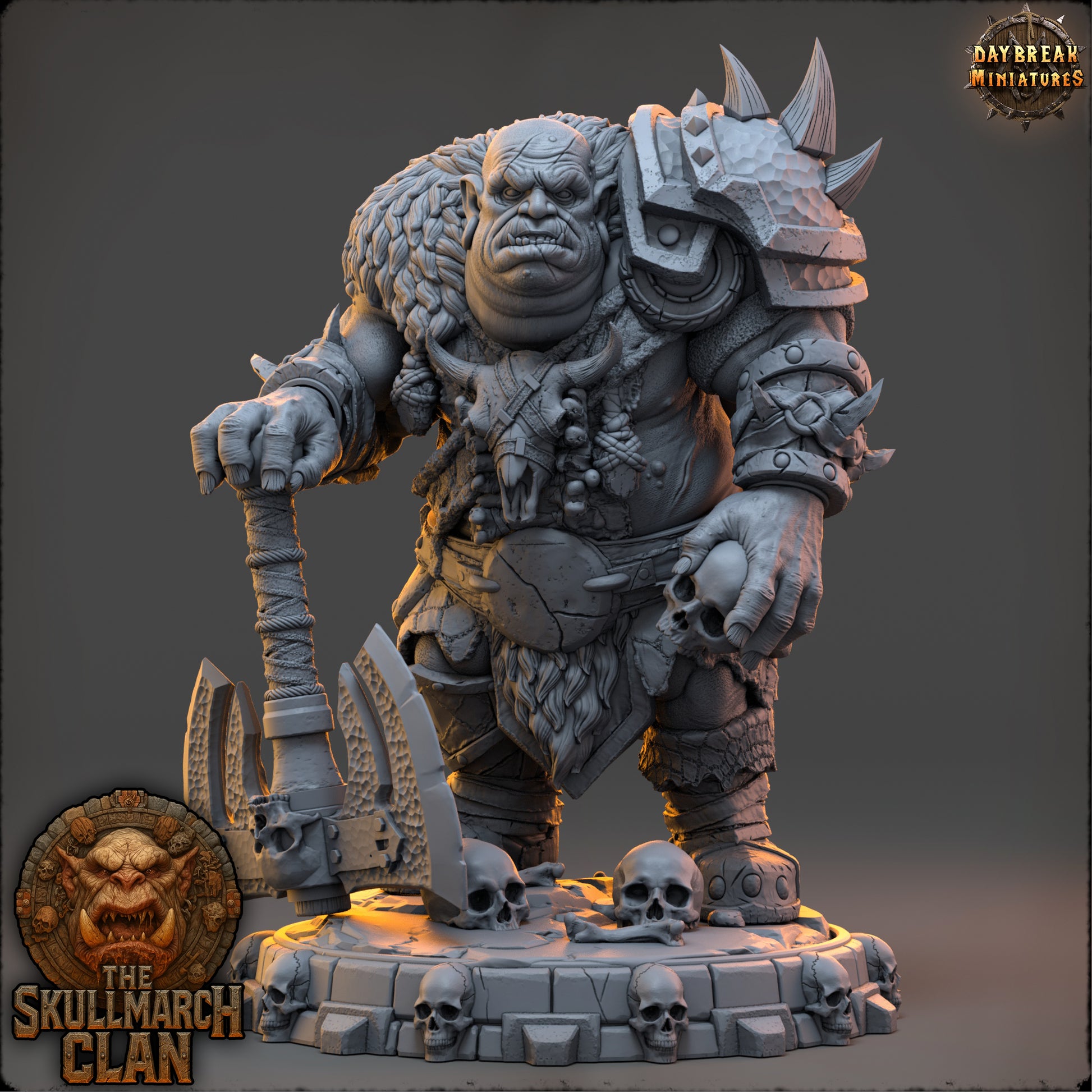 The Skullmarch Clan Set | Daybreak Miniatures | The Skullmarch Clan | RESIN | Fantasy | Horror | Wargaming | RPG | DnD | Gaming Miniature | Ogre