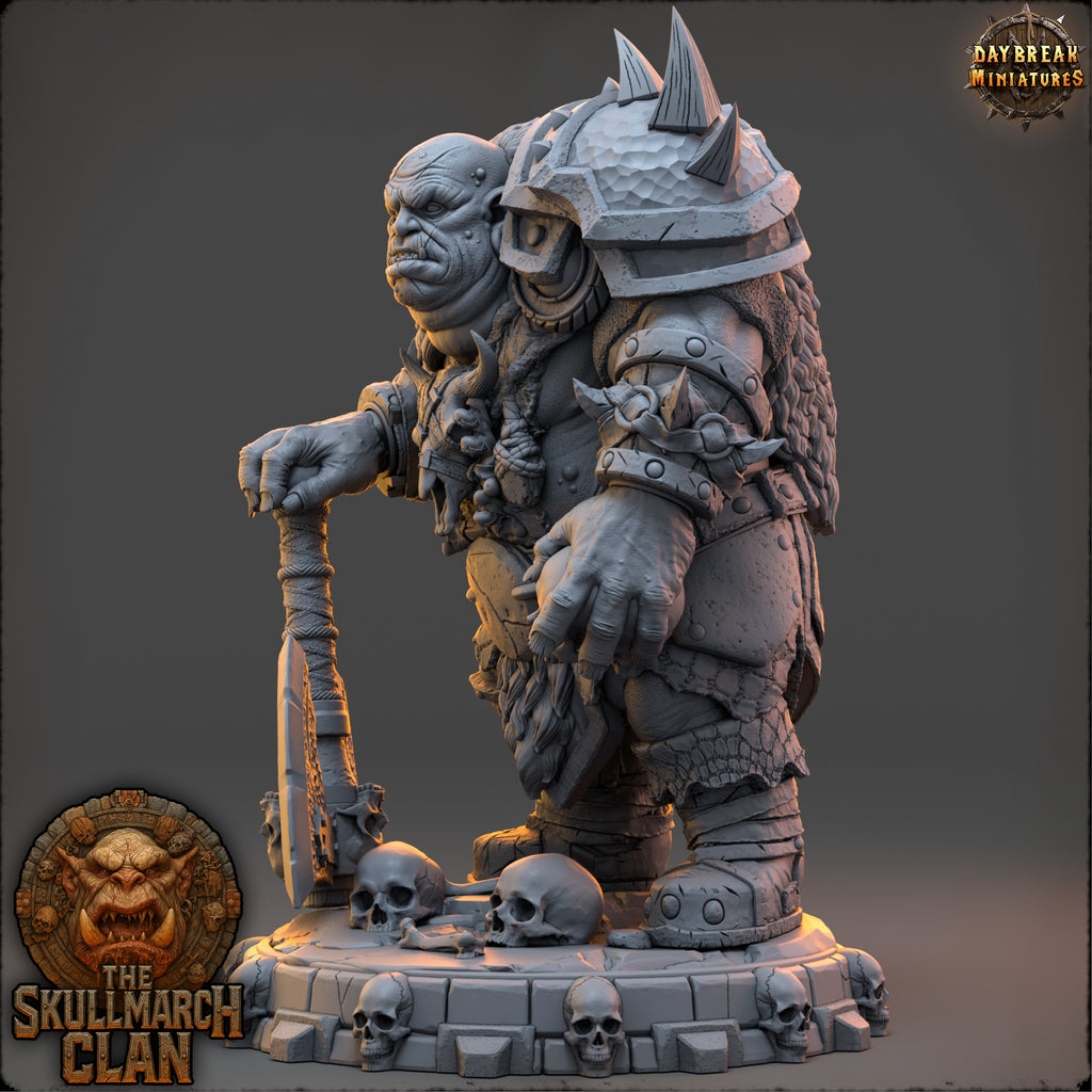Zurgan Tallykeeper | Daybreak Miniatures | The Skullmarch Clan | RESIN | Fantasy | Horror | Wargaming | RPG | DnD | Gaming Miniature | Ogre