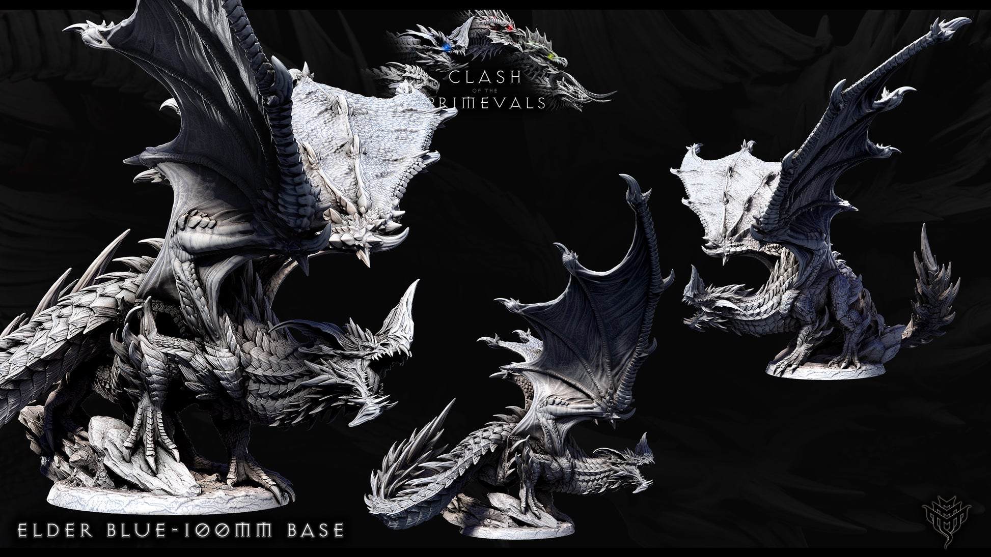 Elder Blue Dragon | Mini Monster Mayhem | Elder Dragons | RESIN | Fantasy | Horror | Wargaming | RPG | Gaming | Elder Dragon