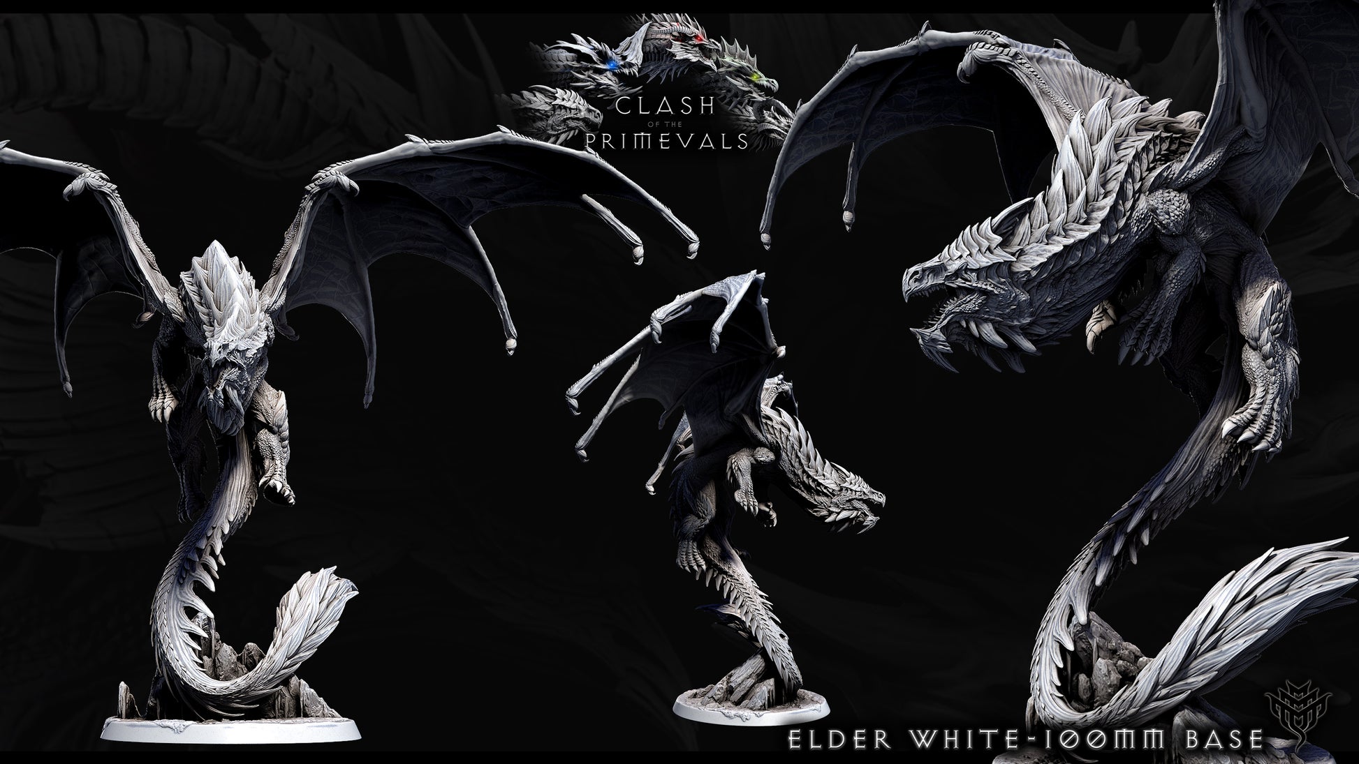 Elder White Dragon | Mini Monster Mayhem | Elder Dragons | RESIN | Fantasy | Horror | Wargaming | RPG | Gaming | Elder Dragon