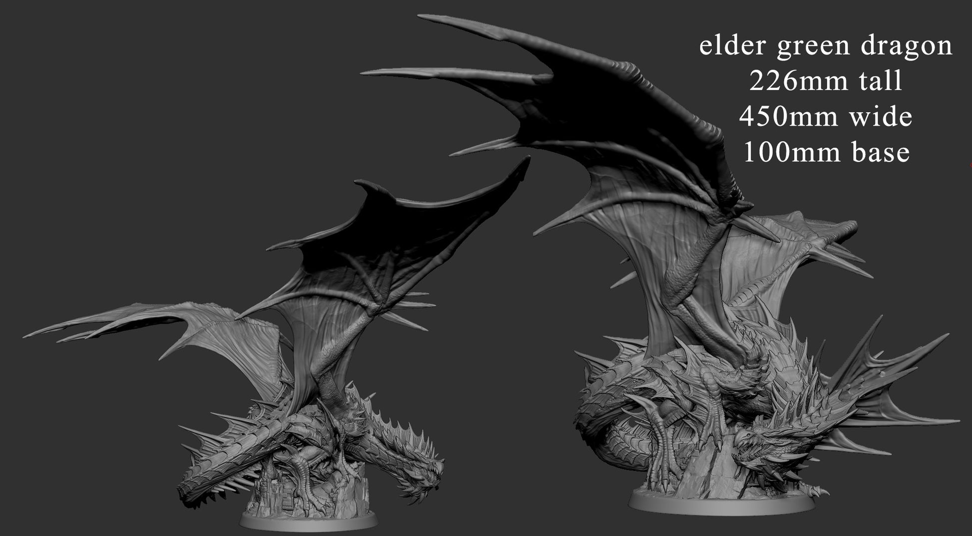 Elder Green Dragon | Mini Monster Mayhem | Elder Dragons | RESIN | Fantasy | Horror | Wargaming | RPG | Gaming | Elder Dragon