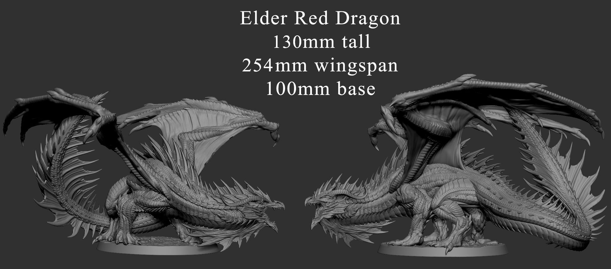 Elder Red Dragon | Mini Monster Mayhem | Elder Dragons | RESIN | Fantasy | Horror | Wargaming | RPG | Gaming | Elder Dragon