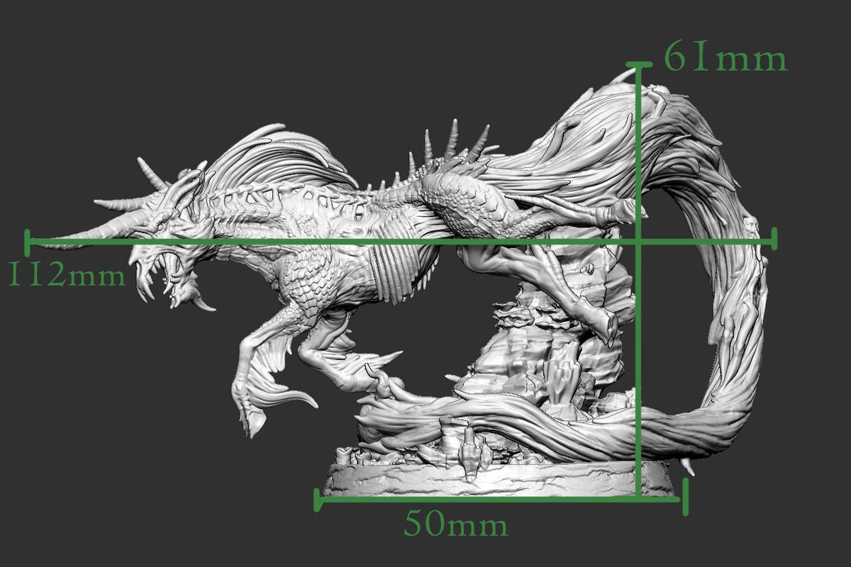 Wraithful Kirin | Mini Monster Mayhem | The Light Corrupt | RESIN | Fantasy | DnD | RPG | Tabletop | Gaming | Miniatures