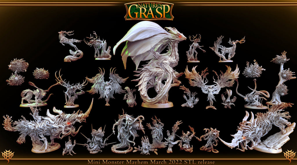 Root Displacer | Mini Monster Mayhem | Nature's Grasp | 3D Resin Print | Great for DnD or Pathfinder | Tabletop RPG Miniature