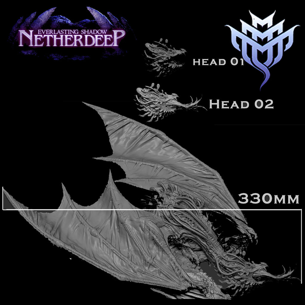 Mind Thief Dragon | Mini Monster Mayhem | Everlasting Shadow Netherdeep | 3D Resin Print | Great for DnD or Pathfinder | Tabletop RPG
