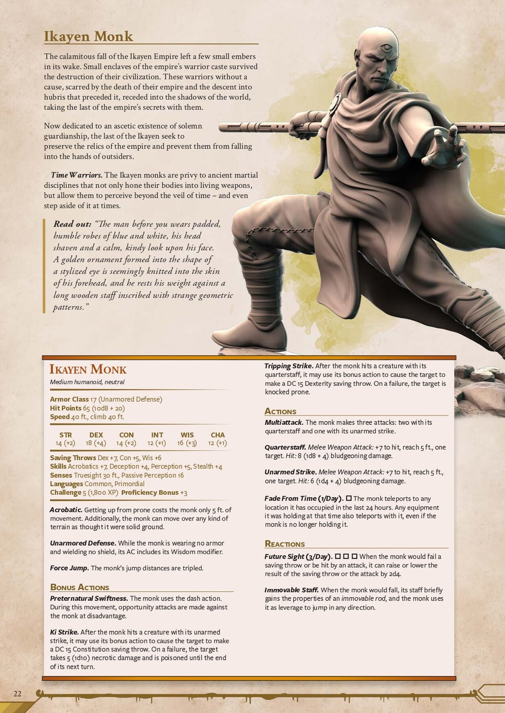 Ikayen Monk | Mammoth Factory | RESIN | Fantasy | DnD | RPG | Tabletop | Gaming Miniatures