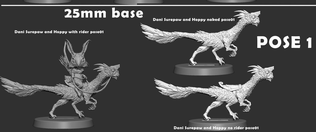 Dani and Hoppy | Mini Monster Mayhem | Legends of the Dino Tamer | RESIN | Fantasy | DnD | RPG | Tabletop Gaming Mini NPC | Monster