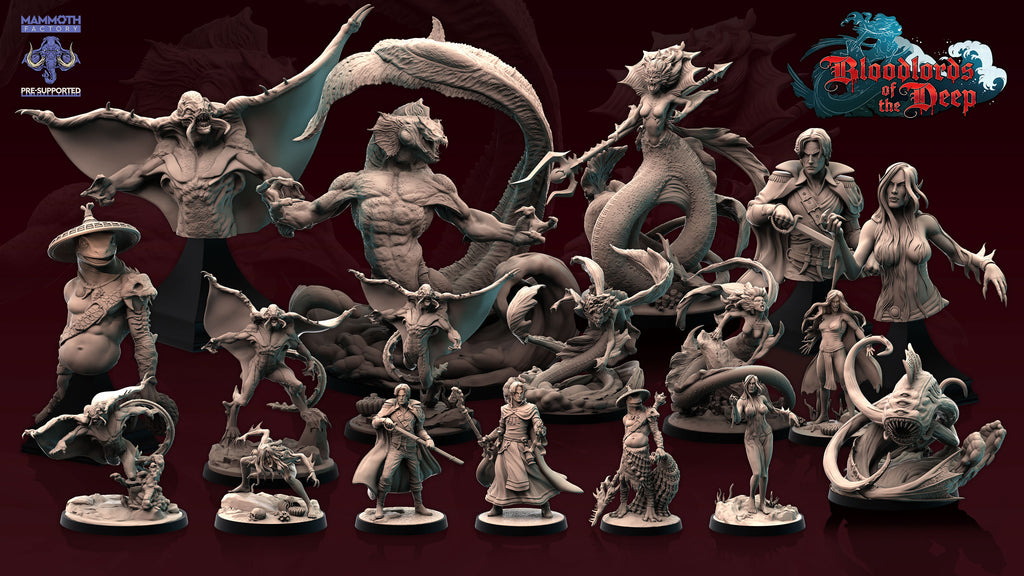 Aboleth | Mammoth Factory | Bloodlords of the Deep | RESIN | Fantasy | DnD | RPG | Tabletop | Gaming Miniatures