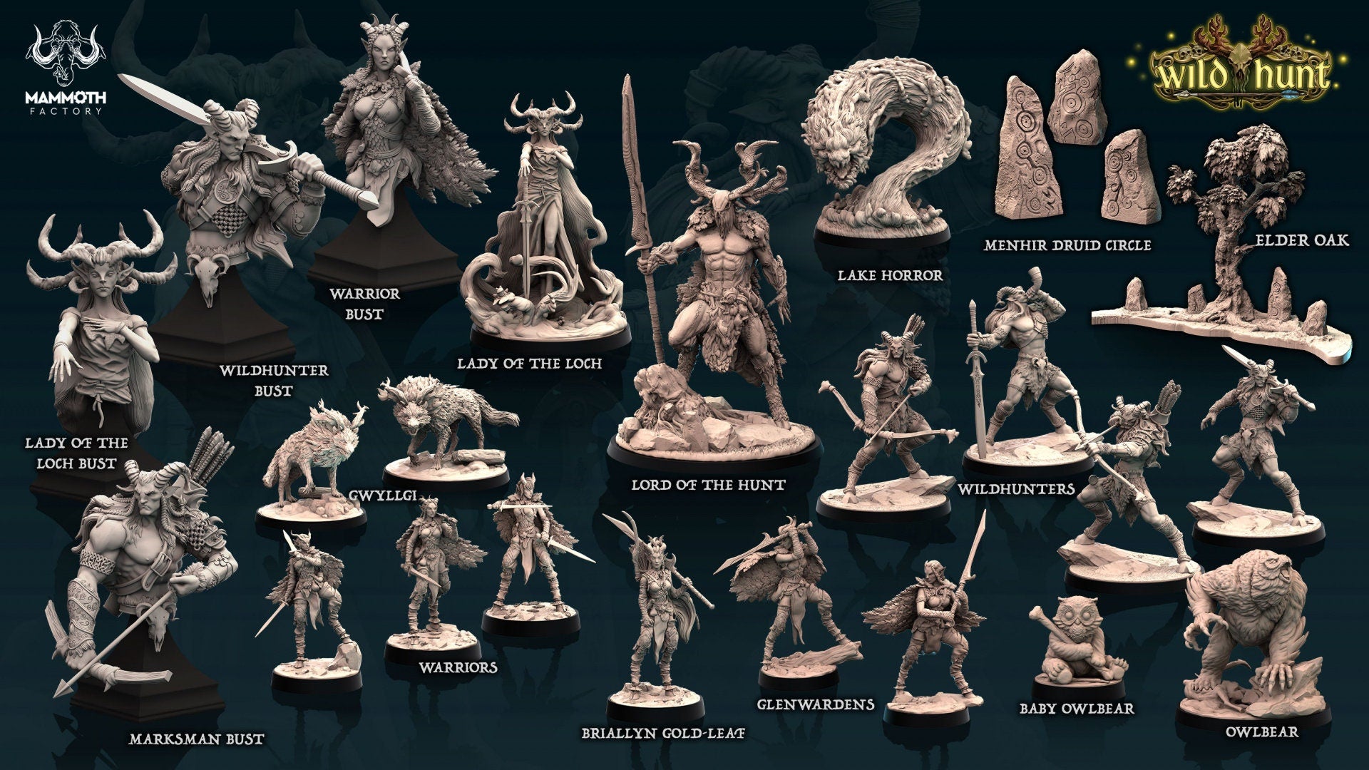 Lake Horror | Mammoth Factory | The Wild Hunt | RESIN | Fantasy | DnD | RPG | Tabletop | Gaming Miniatures | Boss