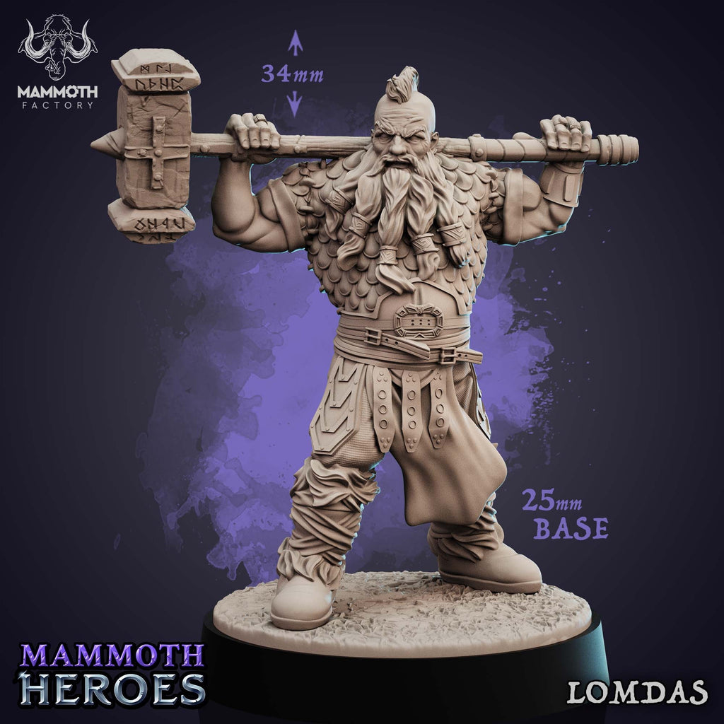 Lomdas | Mammoth Factory | Legion of Steel | RESIN | Fantasy | DnD | RPG | Tabletop | Gaming Miniatures | Boss