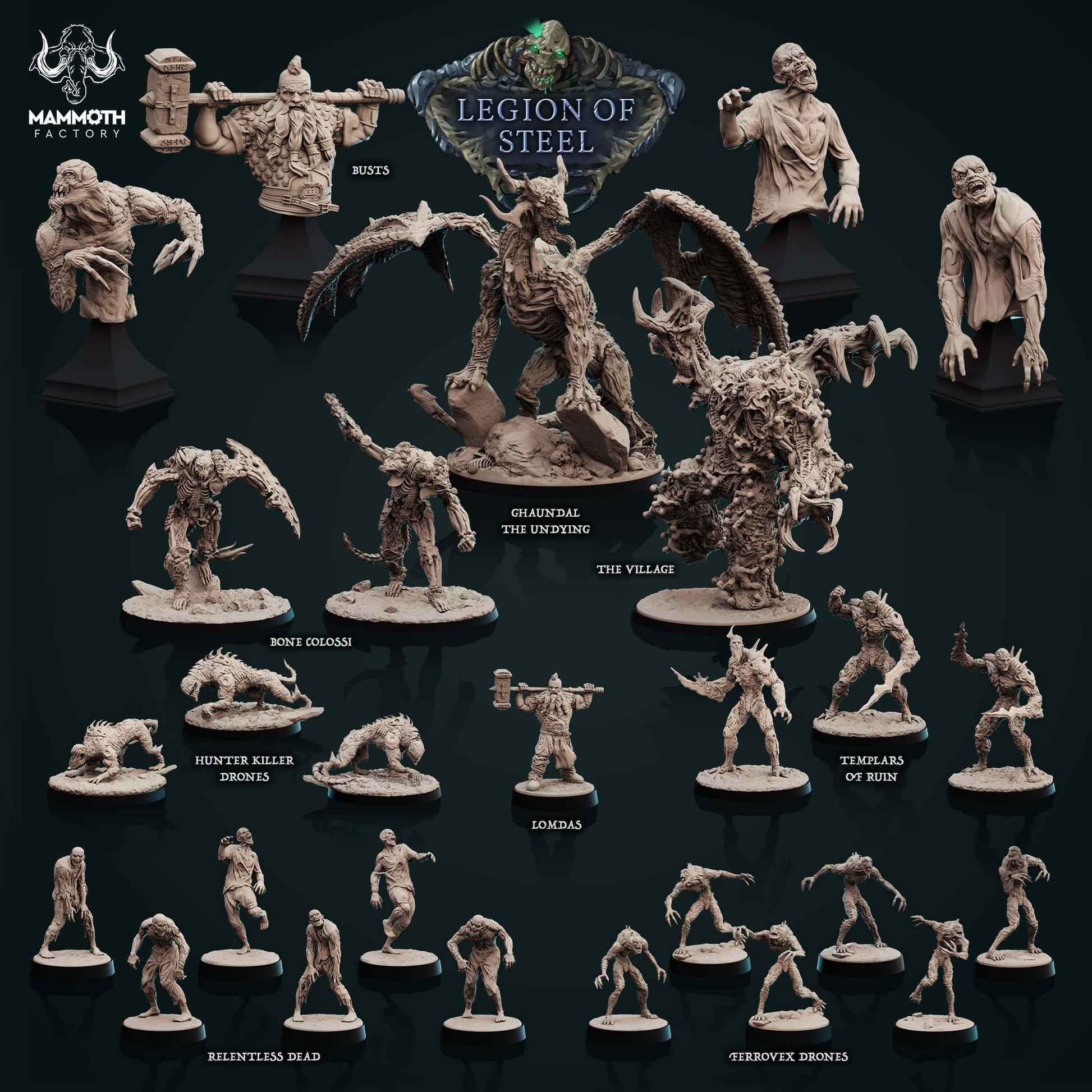 Lomdas | Mammoth Factory | Legion of Steel | RESIN | Fantasy | DnD | RPG | Tabletop | Gaming Miniatures | Boss