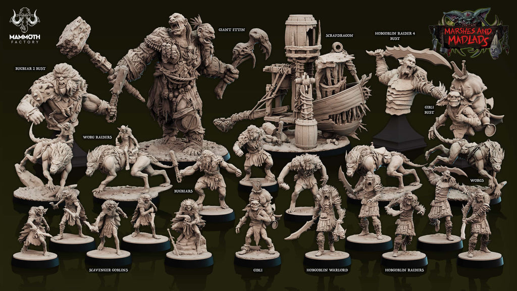 Bugbear #1 | Mammoth Factory | Marshes and Madlads | RESIN | Fantasy | DnD | RPG | Tabletop | Gaming Miniatures