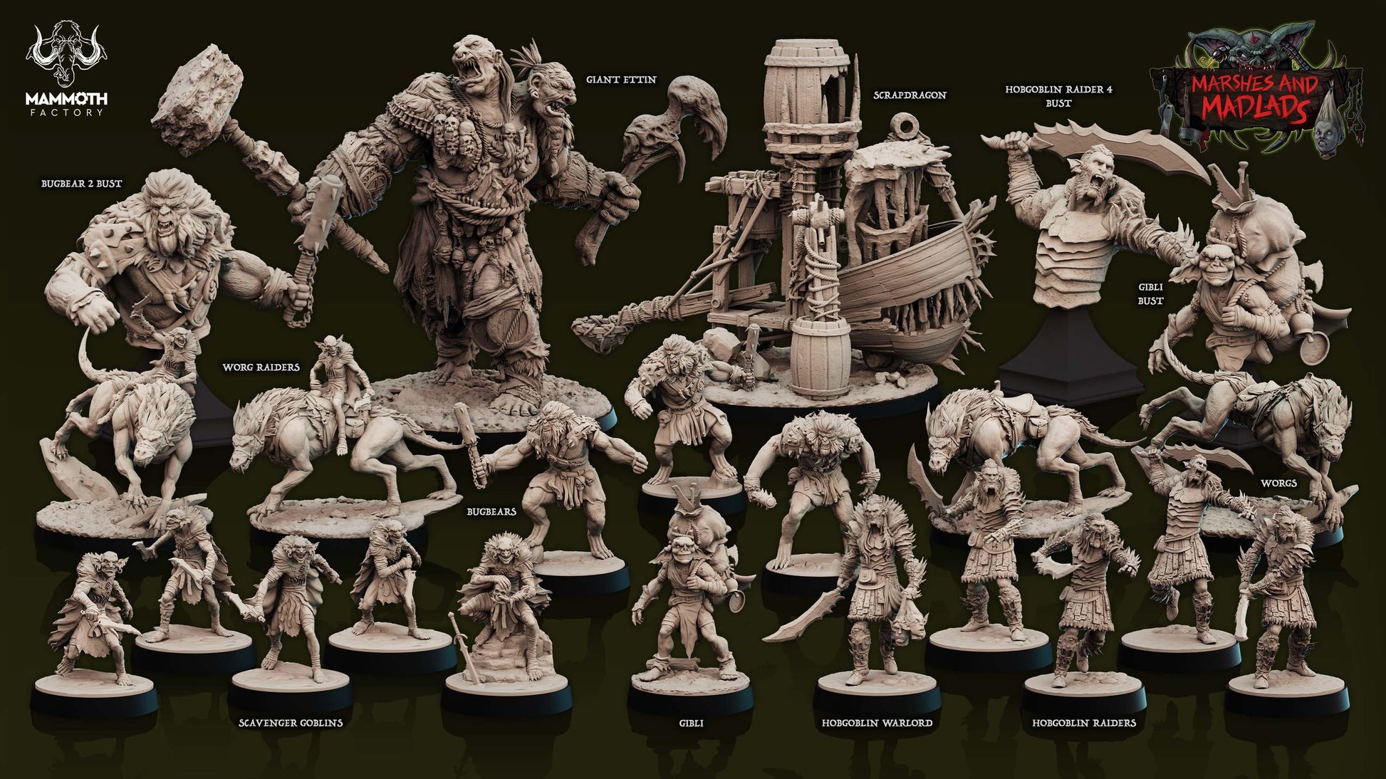 Bugbear #1 | Mammoth Factory | Marshes and Madlads | RESIN | Fantasy | DnD | RPG | Tabletop | Gaming Miniatures