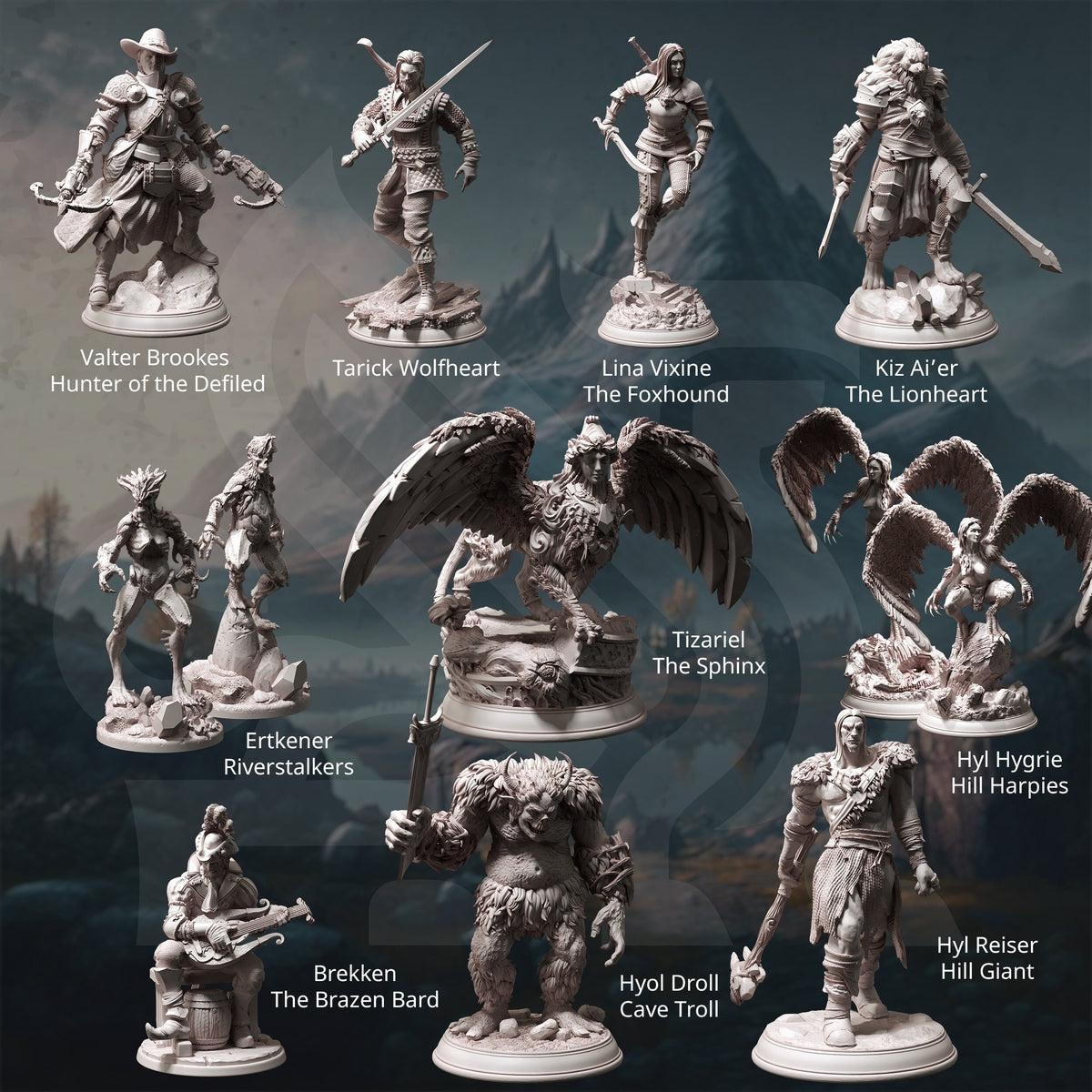 Brekken - The Brazen Bard | DM Stash | Hexhunters of Brightstone | Fantasy | DnD | RPG | Tabletop | Gaming | Miniatures | Boss Fight