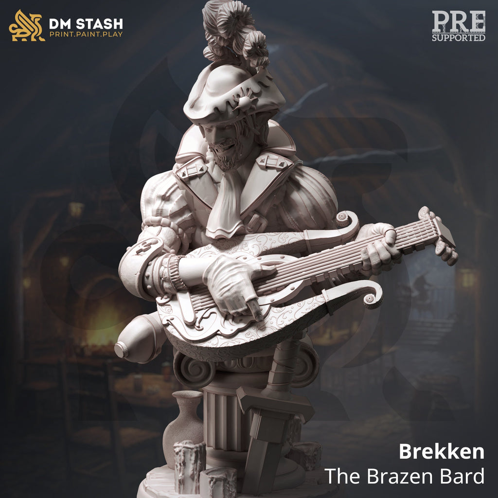 Brekken - The Brazen Bard | DM Stash | Hexhunters of Brightstone | Fantasy | DnD | RPG | Tabletop | Gaming | Miniatures | Boss Fight