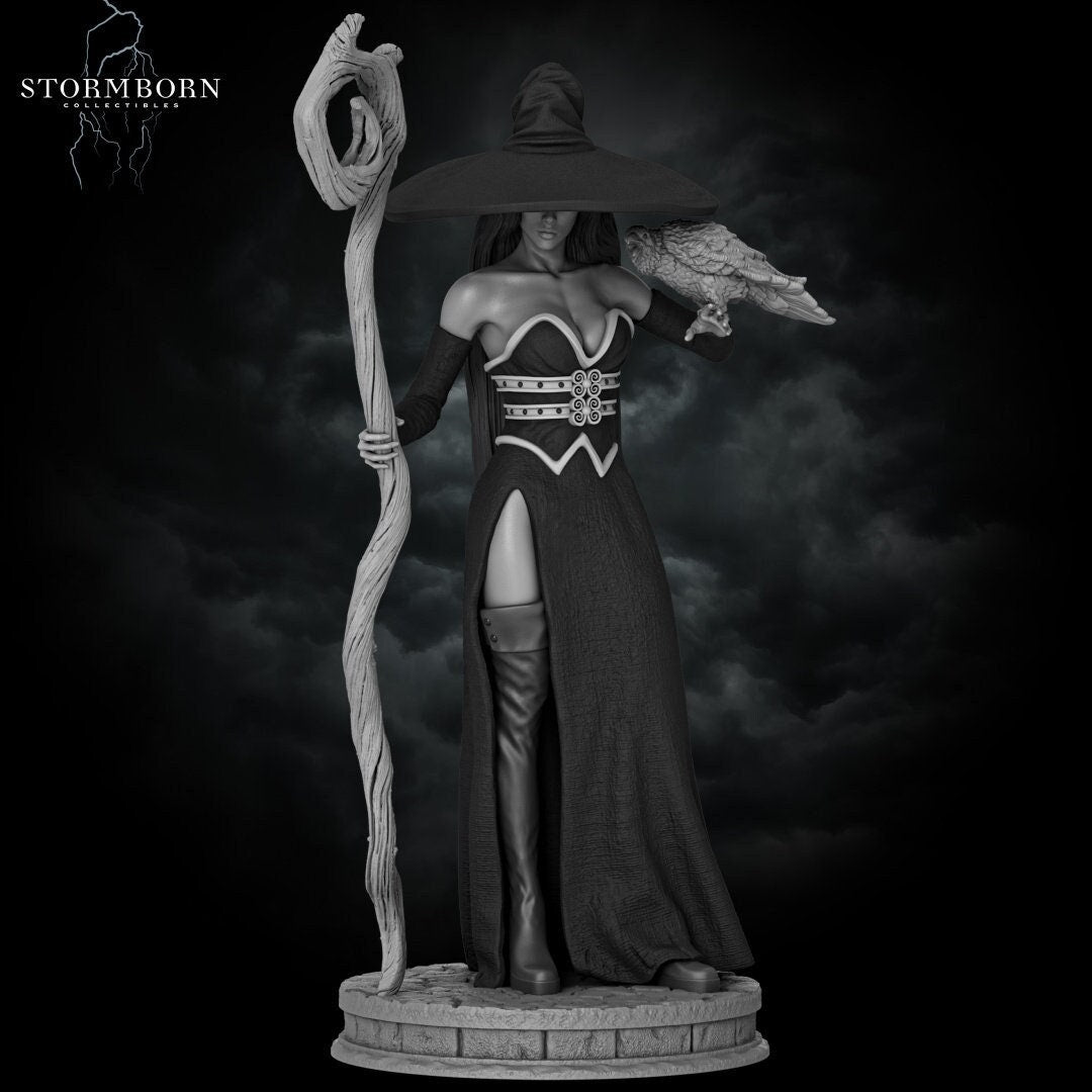 Azora the Witch | Stormborn Collectibles | RESIN | Fantasy | Witch | RPG | Gaming Miniatures | Shaman | Witch | Character Model