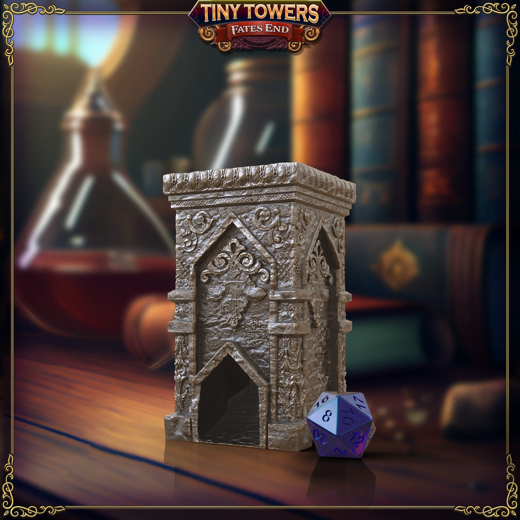 Monolith Mini Dice Tower | Fates End | 3D Printed PLA | Fantasy | DnD | RPG | Tabletop | Roleplay Gaming Miniatures | Terrain