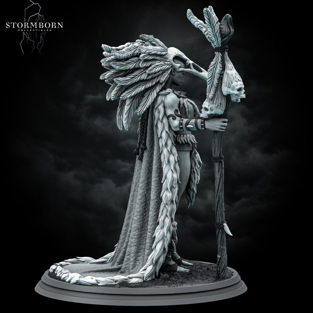 Lagath, The Seer | Stormborn Collectibles | RESIN | Fantasy | Witch | RPG | Gaming Miniatures | Shaman |