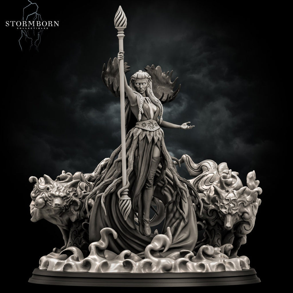 Archdruid Valmoira | Stormborn Collectibles | RESIN | Fantasy | Witch | RPG | Gaming Miniatures | Shaman | Druid | Character Model