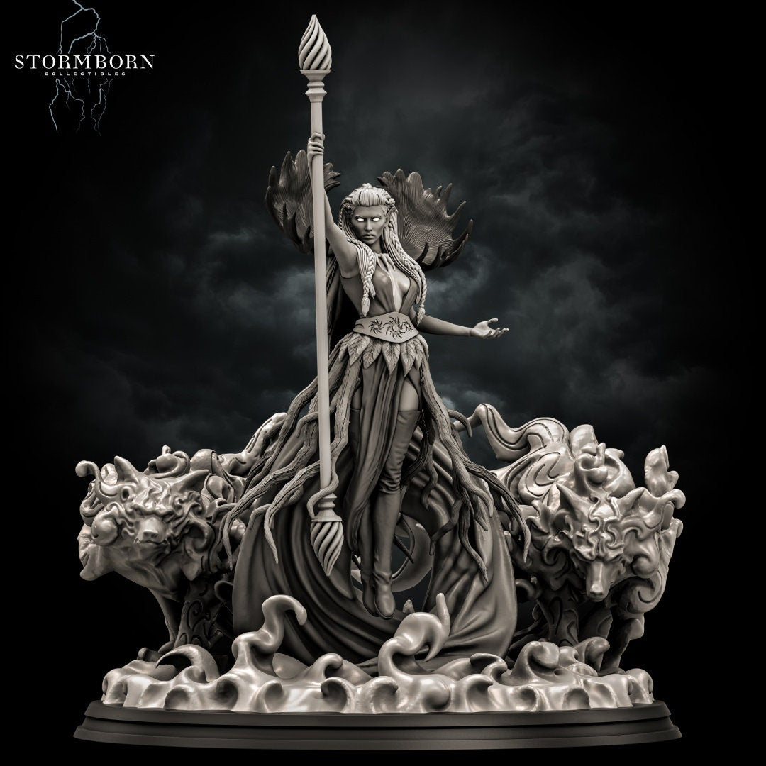 Archdruid Valmoira | Stormborn Collectibles | RESIN | Fantasy | Witch | RPG | Gaming Miniatures | Shaman | Druid | Character Model