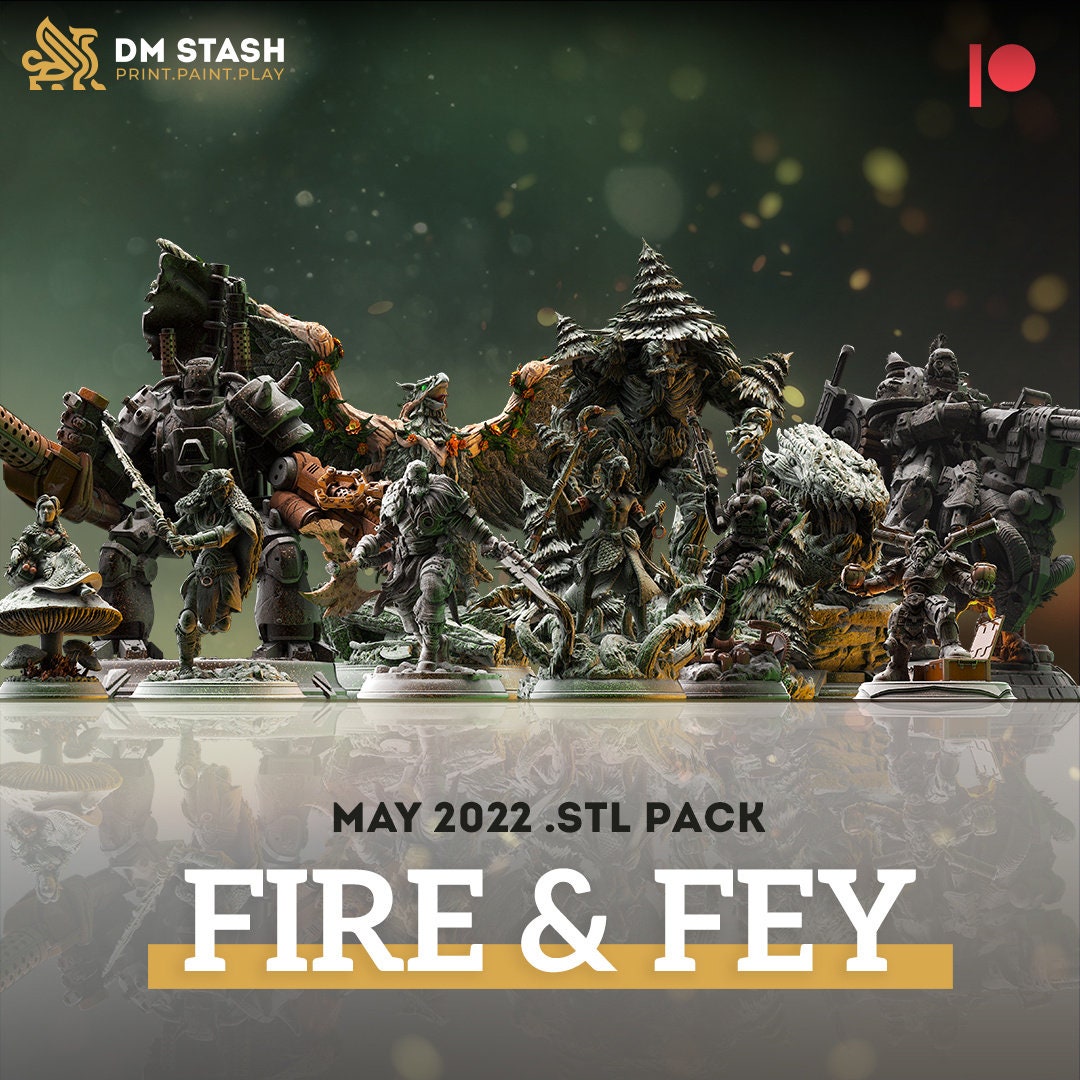 Barkette - Fey-touched Beast | DM Stash | Fire and Fey | Fantasy | DnD | RPG | Tabletop | Miniatures | Fey Creature | Fey Beast