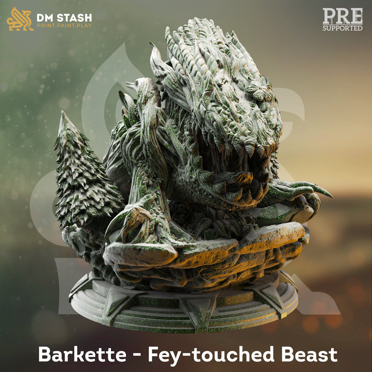Barkette - Fey-touched Beast | DM Stash | Fire and Fey | Fantasy | DnD | RPG | Tabletop | Miniatures | Fey Creature | Fey Beast